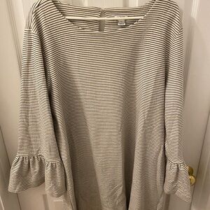 J. Crew Black and White Striped dress